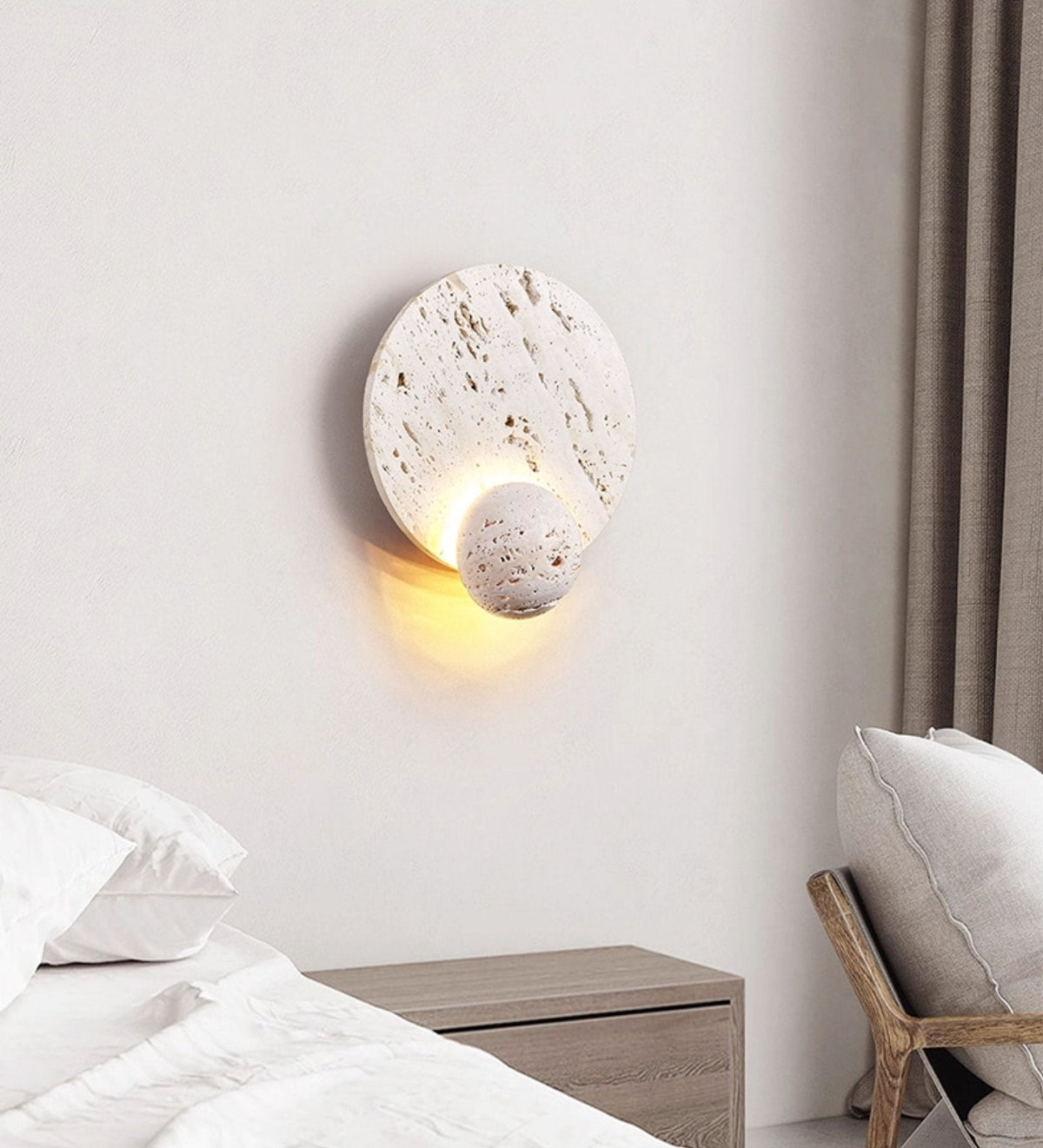 Norivaine aplique de pared Eclipse travertino beige