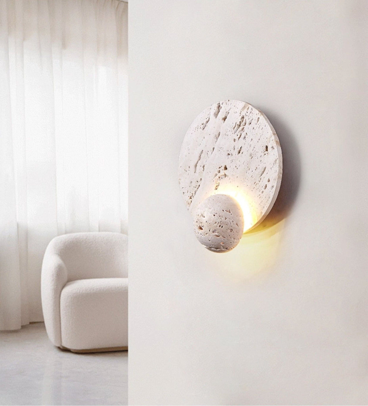 Norivaine aplique de pared Eclipse travertino beige