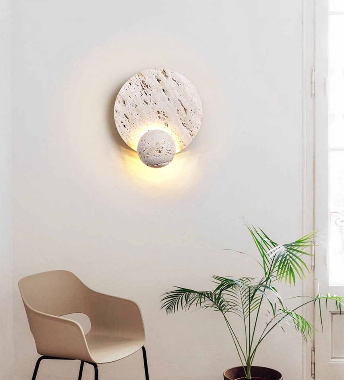 Norivaine aplique de pared Eclipse travertino beige