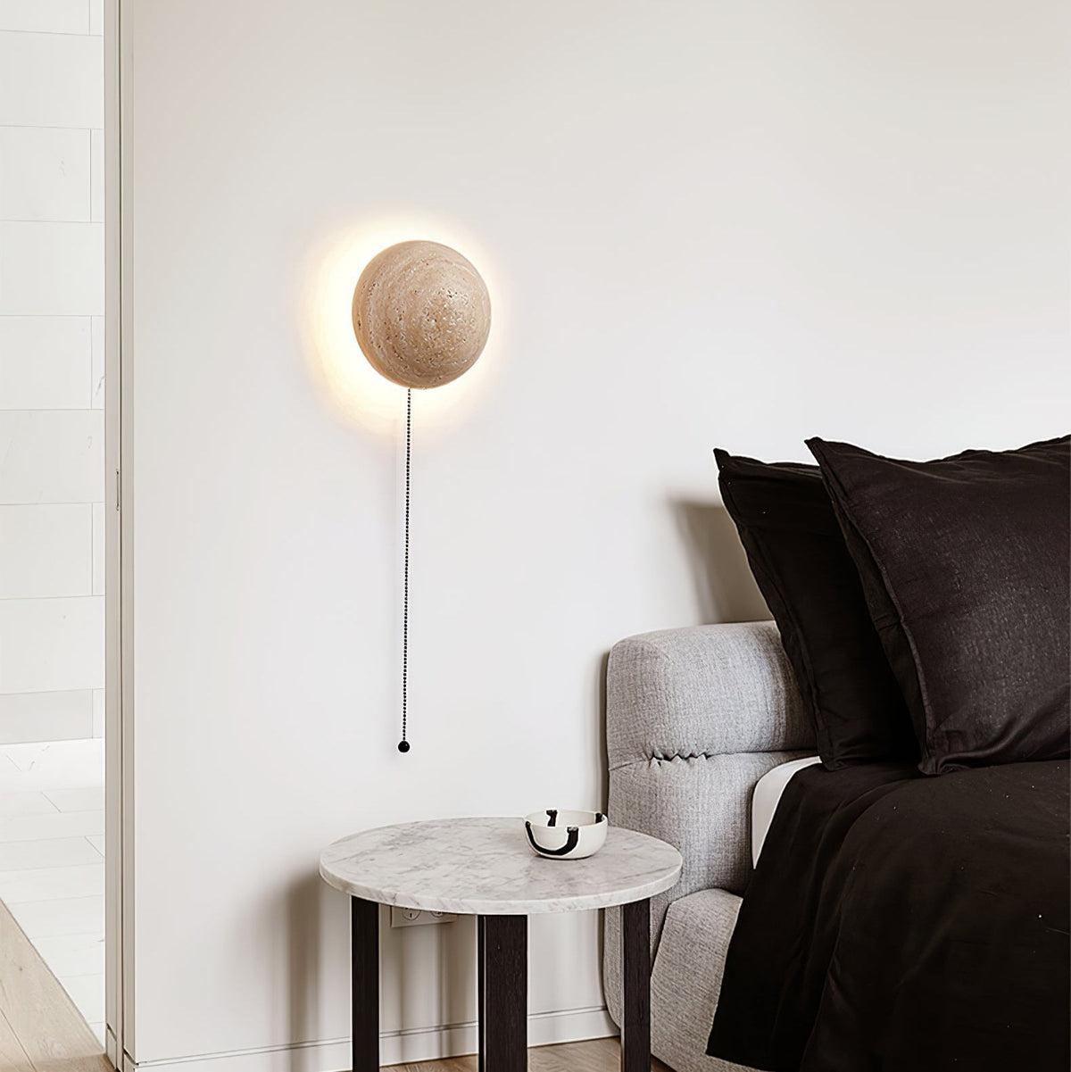 Vexael aplique de pared minimalista de travertino