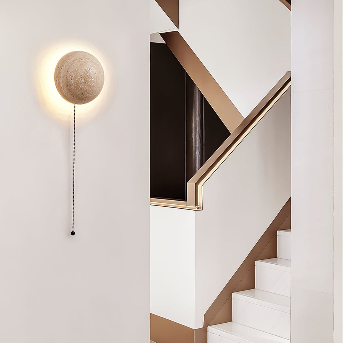 Vexael aplique de pared minimalista de travertino