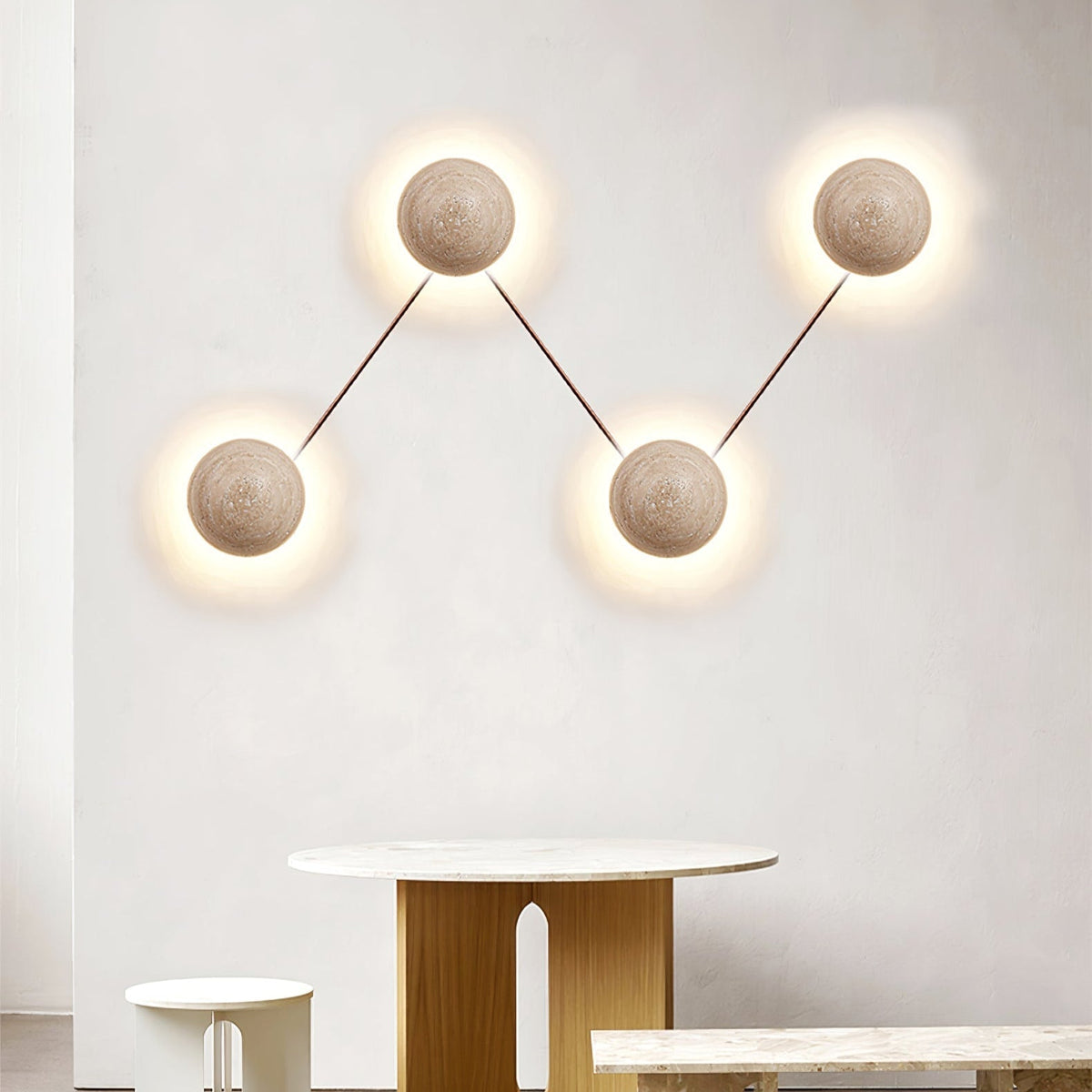 Vexael aplique de pared minimalista de travertino
