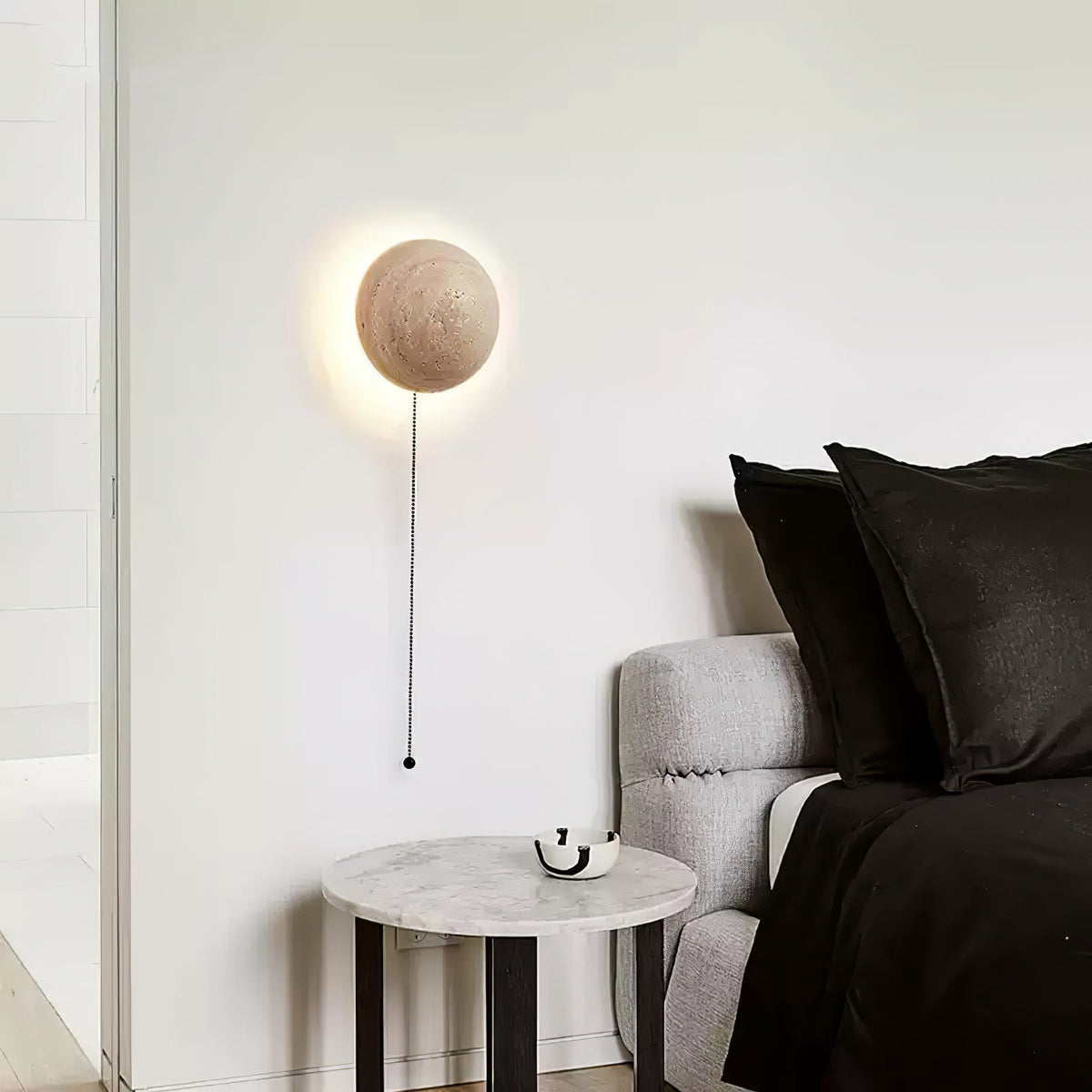Vexael aplique de pared minimalista de travertino