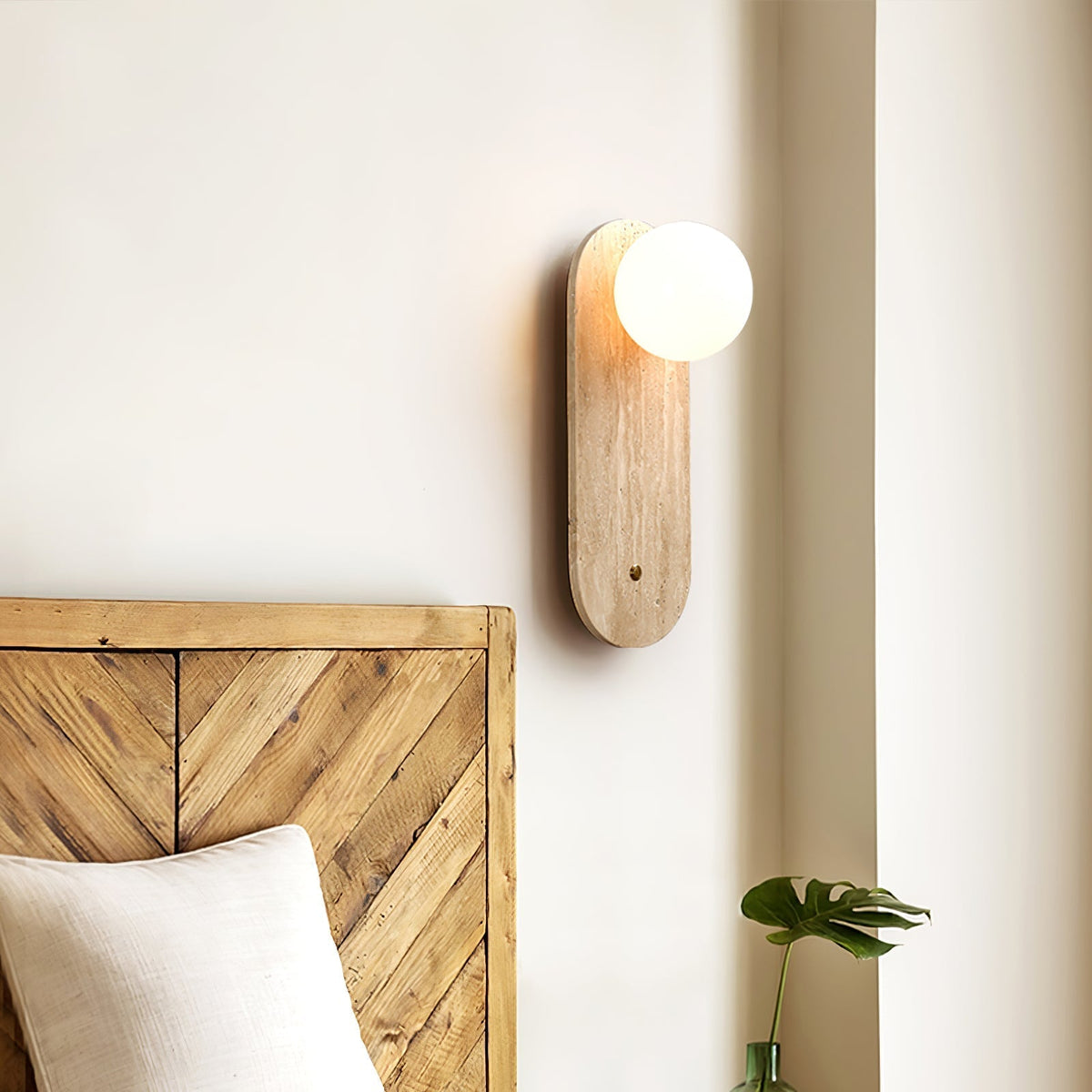 Aurevon aplique de pared minimalista en travertino