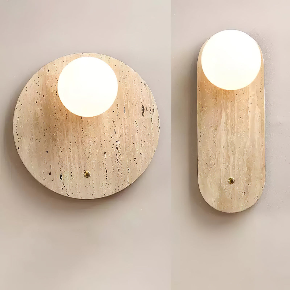 Aurevon aplique de pared minimalista en travertino