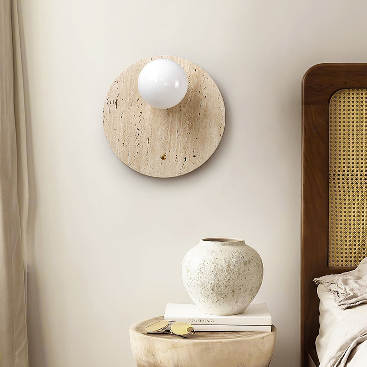 Aurevon aplique de pared minimalista en travertino