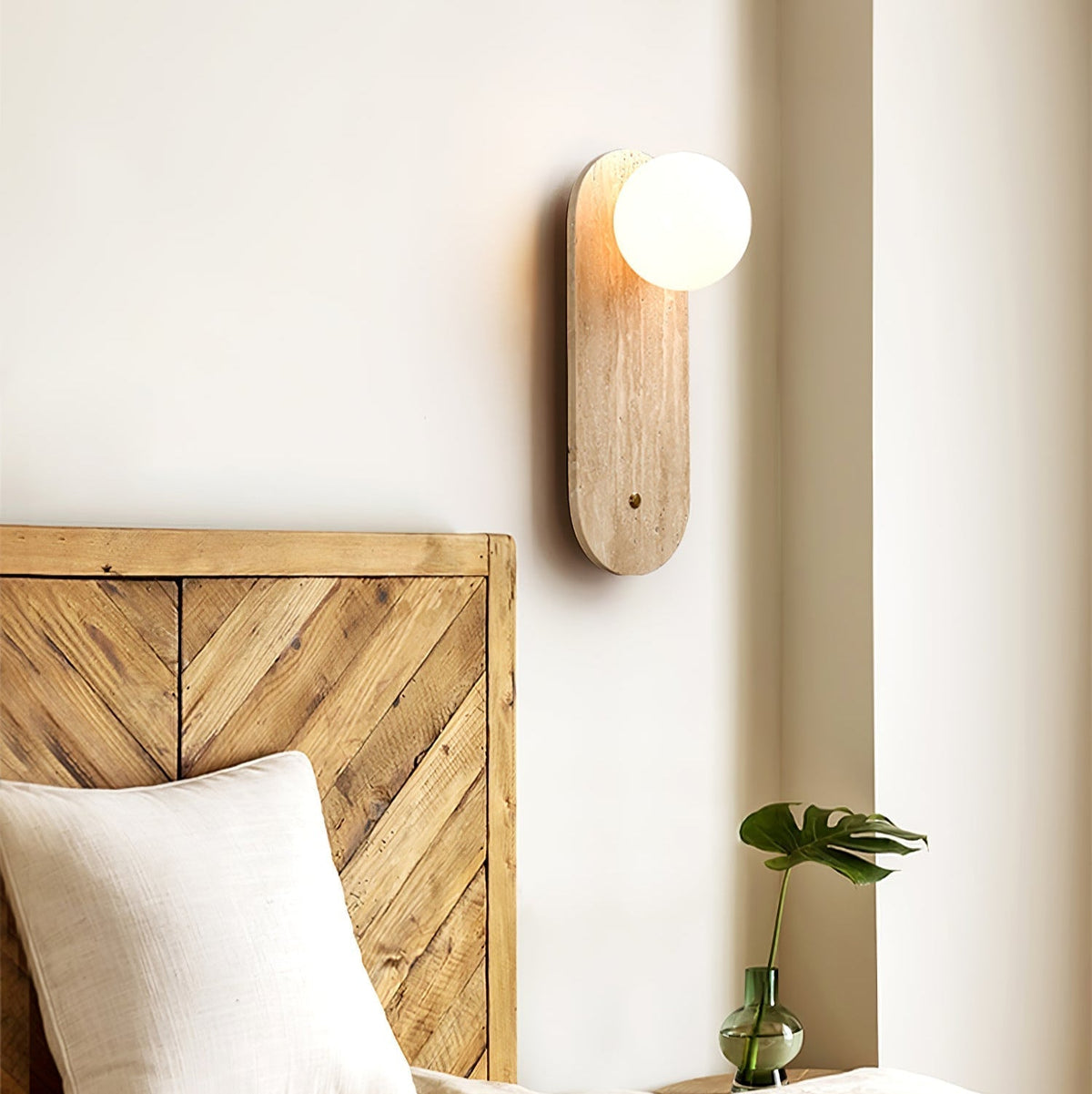 Aurevon aplique de pared minimalista en travertino