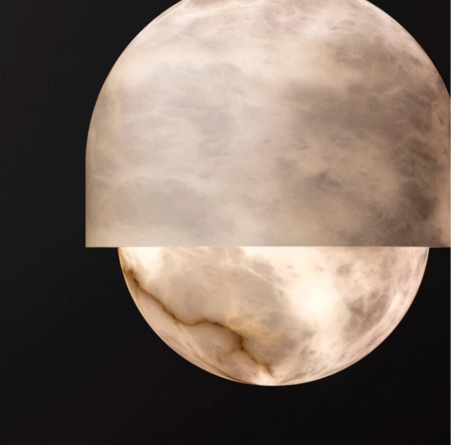 Valcien lámpara colgante Lunar cúpula alabastro