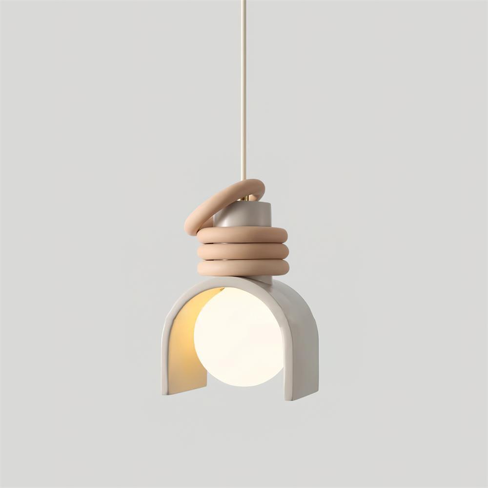 Lámpara colgante con globo de vidrio para sala de comedor artística