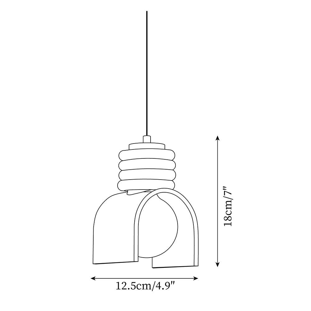 Lámpara colgante con globo de vidrio para sala de comedor artística