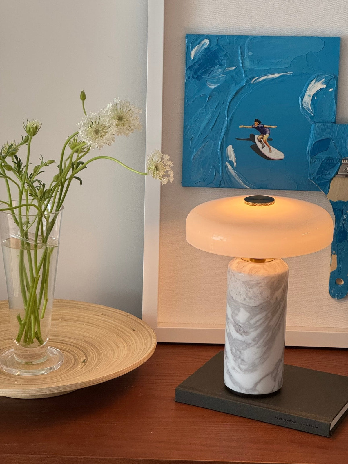 Ryvek lámpara de mesa moderna de mármol