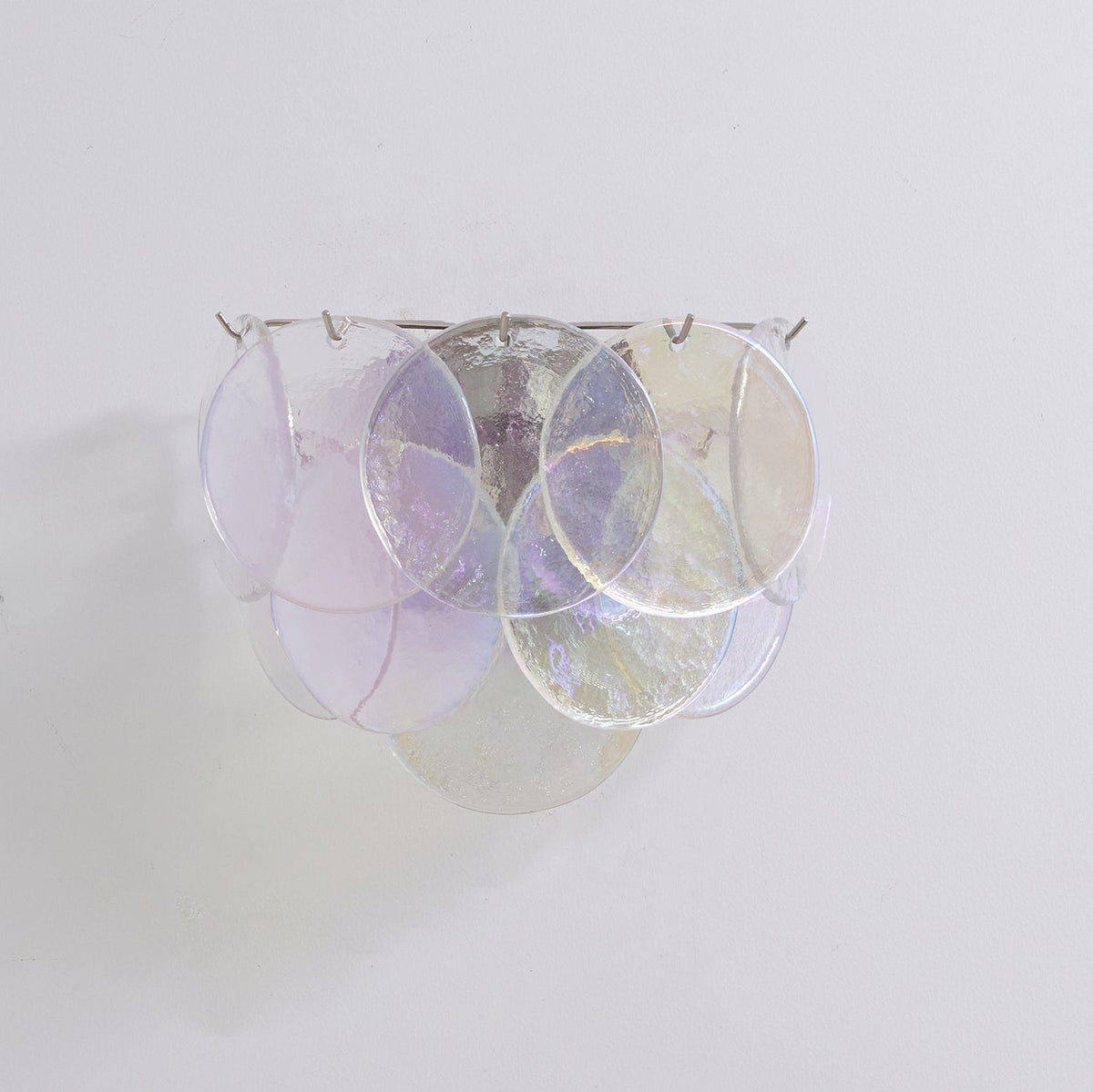 Velenina aplique de pared con discos de vidrio Murano artísticos