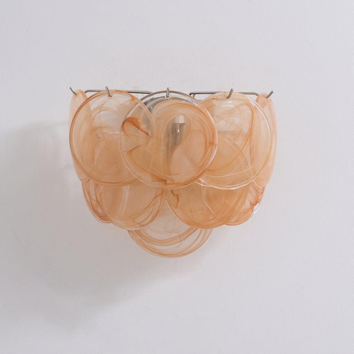 Velenina aplique de pared con discos de vidrio Murano artísticos