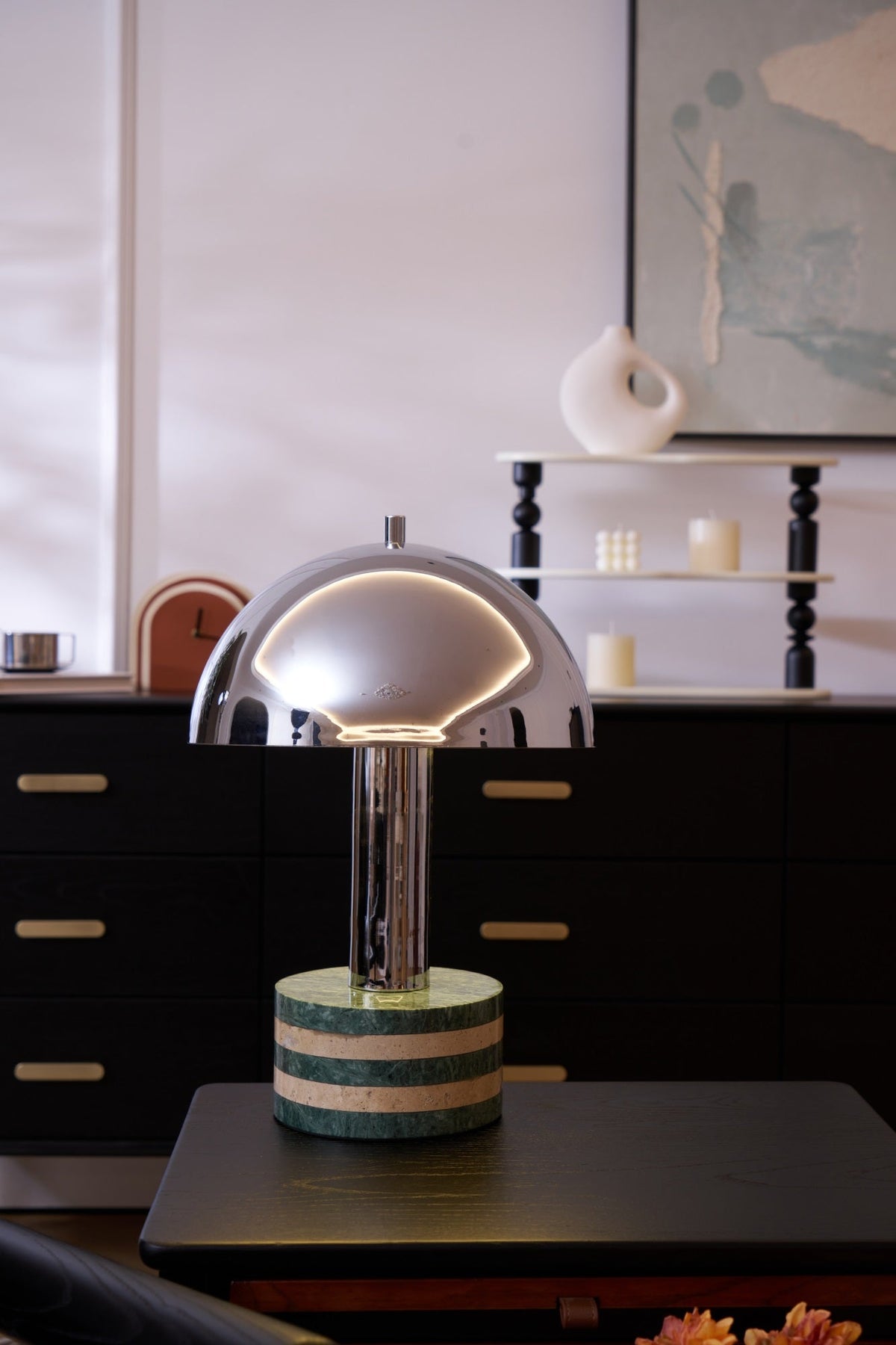 Strata lámpara de mesa minimalista en mármol