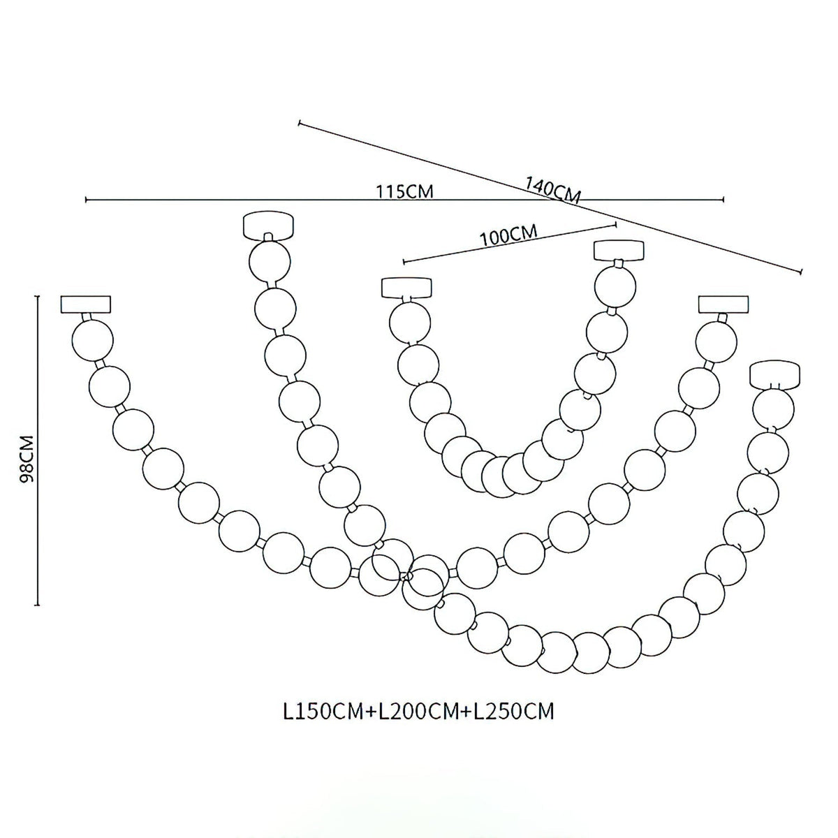 Wistyn Necklace lámpara de araña