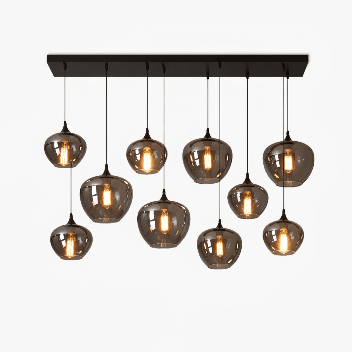 Tevely lámpara colgante de vidrio industrial chic