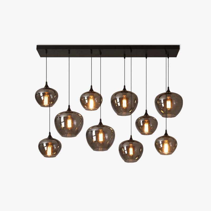 Tevely lámpara colgante de vidrio industrial chic