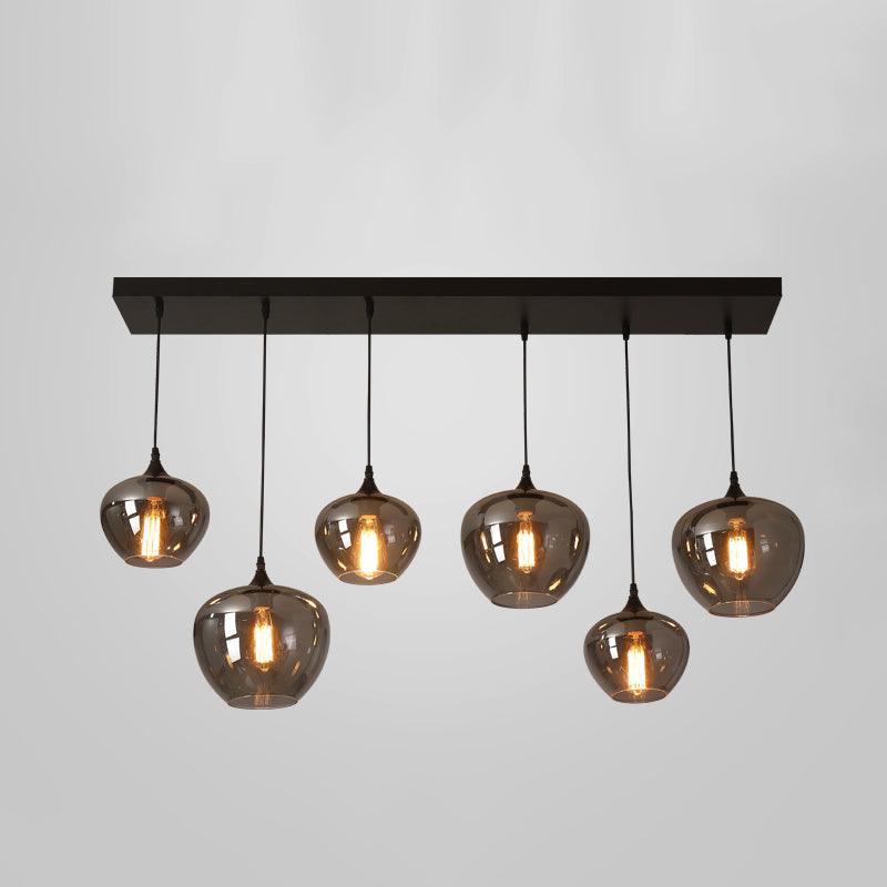 Tevely lámpara colgante de vidrio industrial chic