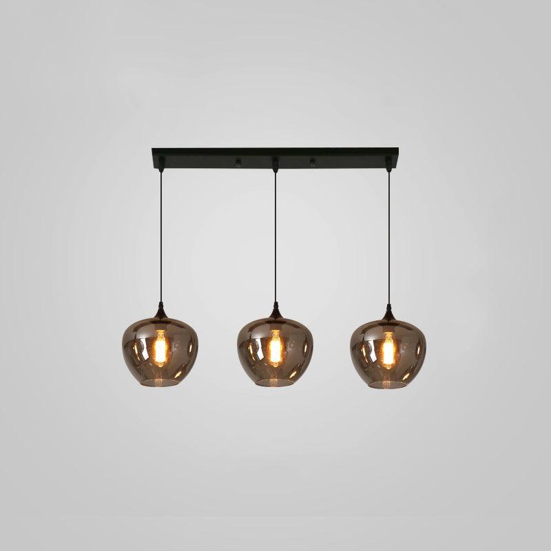 Tevely lámpara colgante de vidrio industrial chic