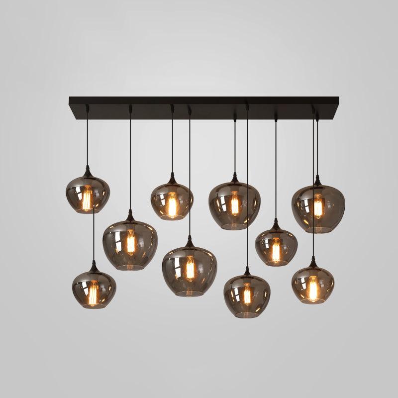 Tevely lámpara colgante de vidrio industrial chic