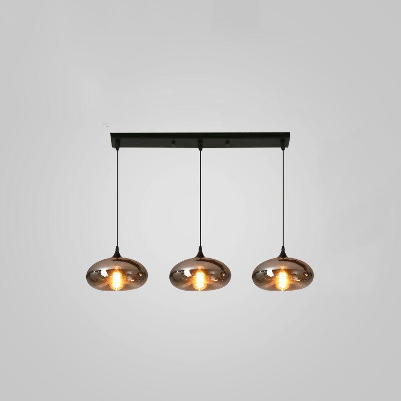 Tevely lámpara colgante de vidrio industrial chic
