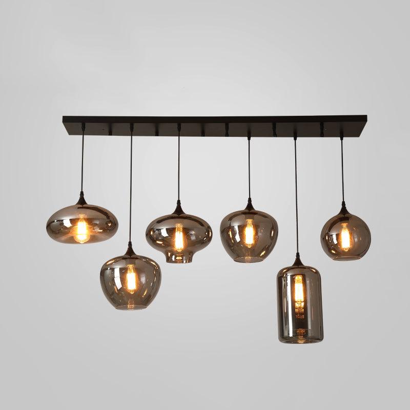 Tevely lámpara colgante de vidrio industrial chic
