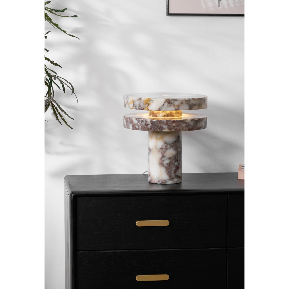 Selerine lámpara de mesa de mármol