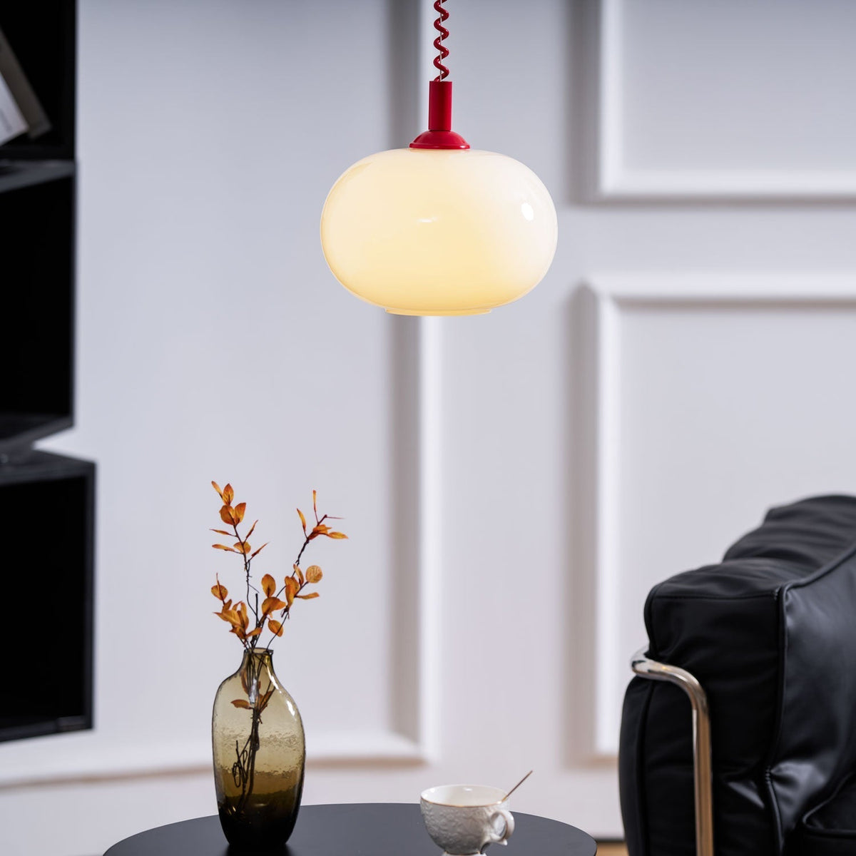 Euvora vidrio lámpara colgante de estilo clásico
