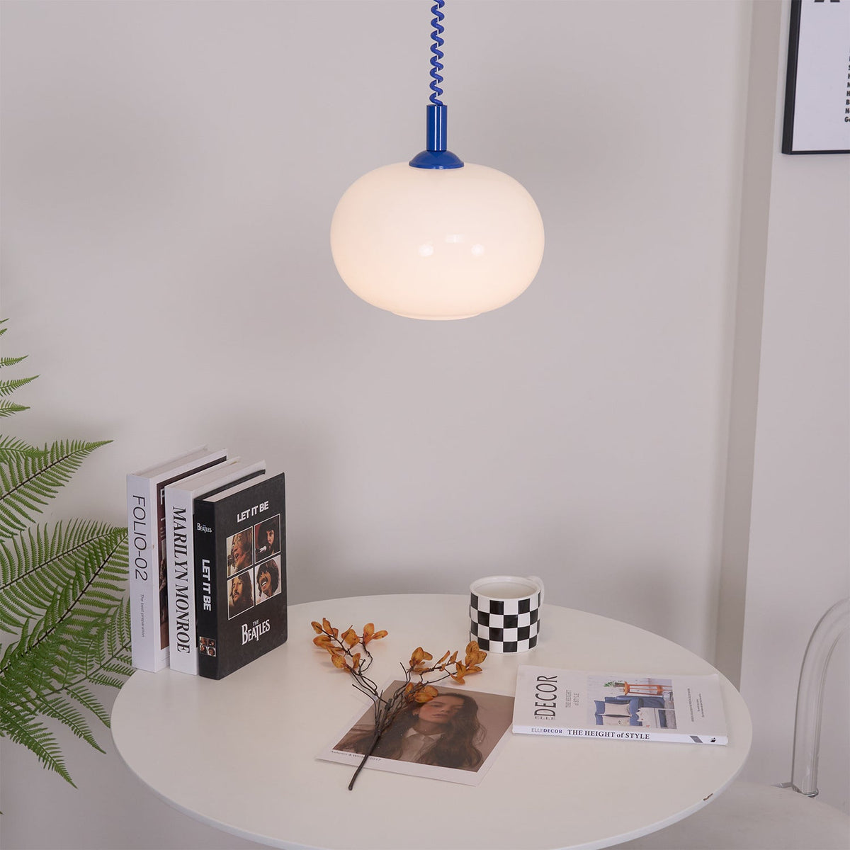 Euvora vidrio lámpara colgante de estilo clásico