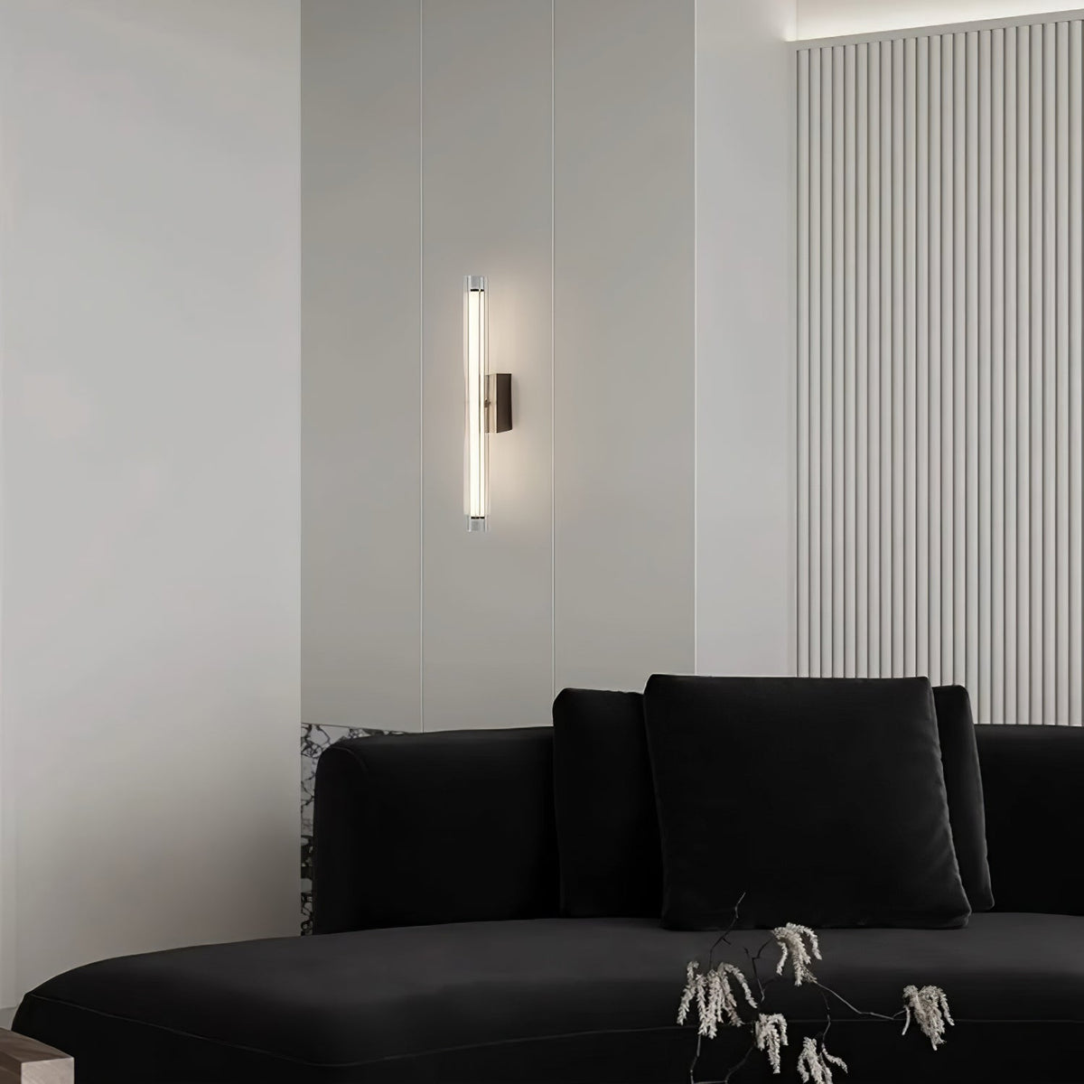 Corv aplique de pared con pantalla de vidrio contemporáneo