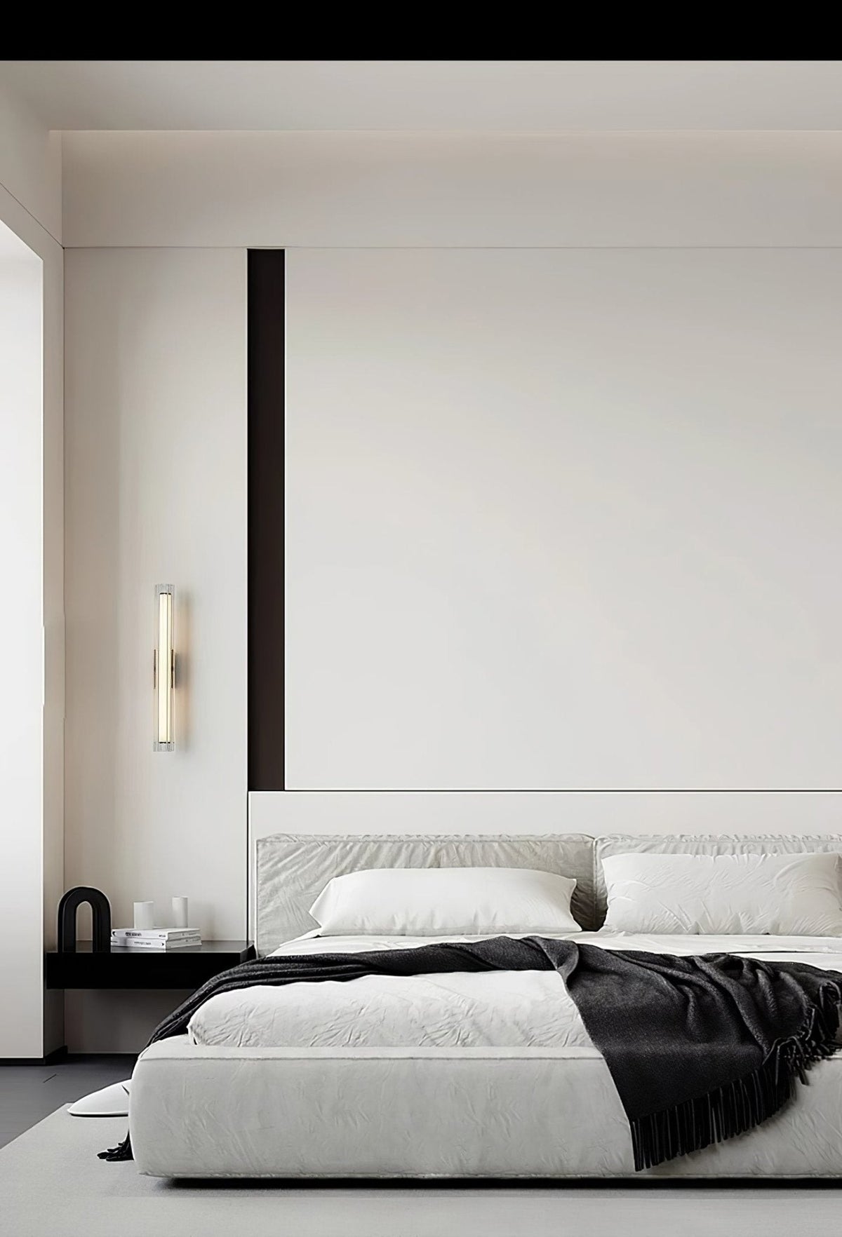 Corv aplique de pared con pantalla de vidrio contemporáneo