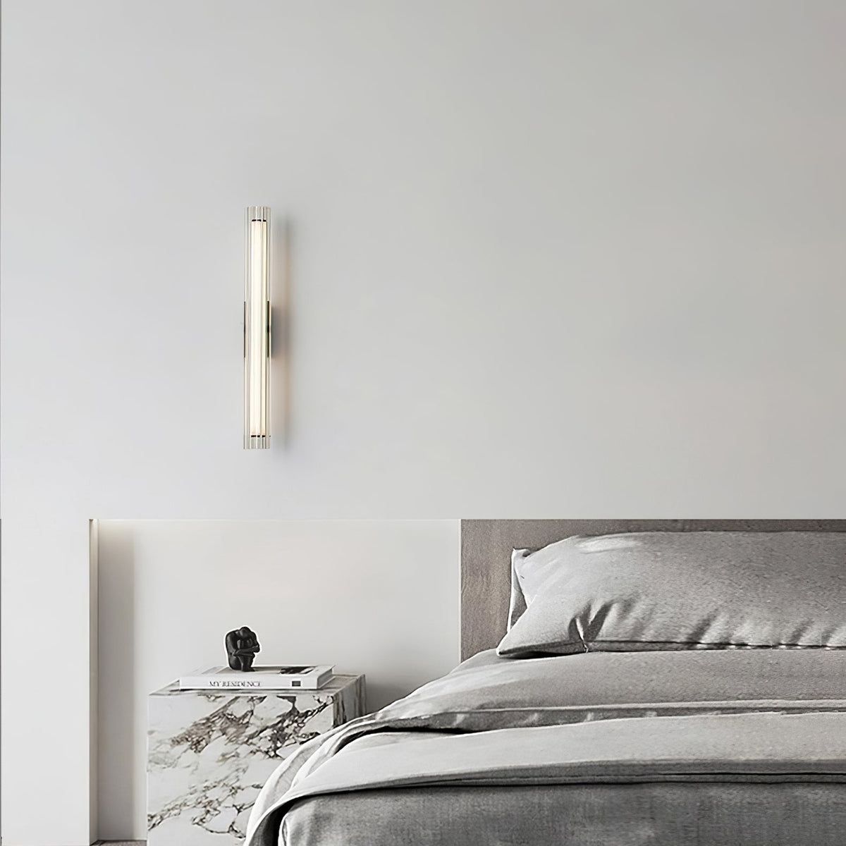 Corv aplique de pared con pantalla de vidrio contemporáneo