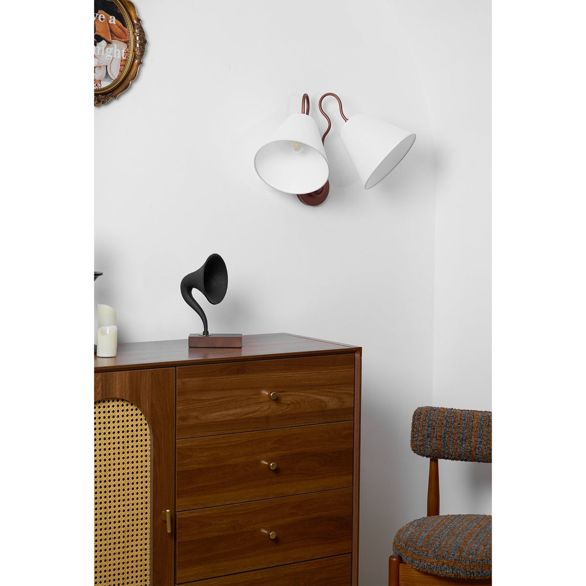 Elthayra Aplique de pared Tela Vintage Industrial