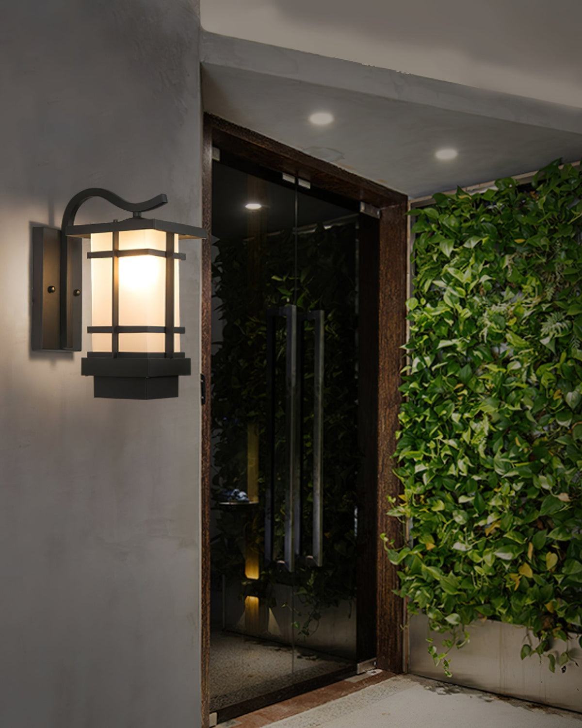 Madison aplique de pared Lámpara de pared exterior única de vidrio