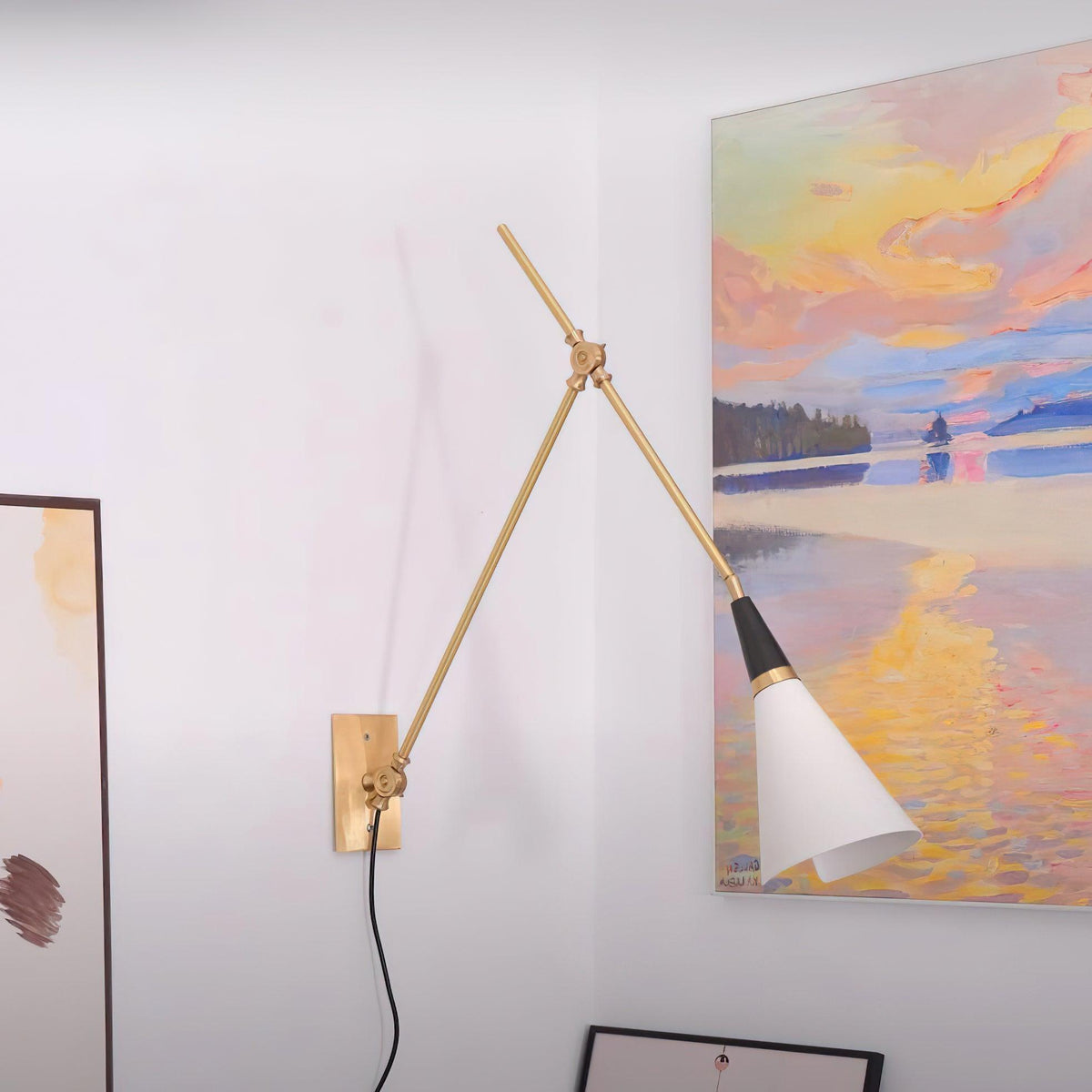 Orvenia aplique de pared moderno minimalista con enchufe enchufable