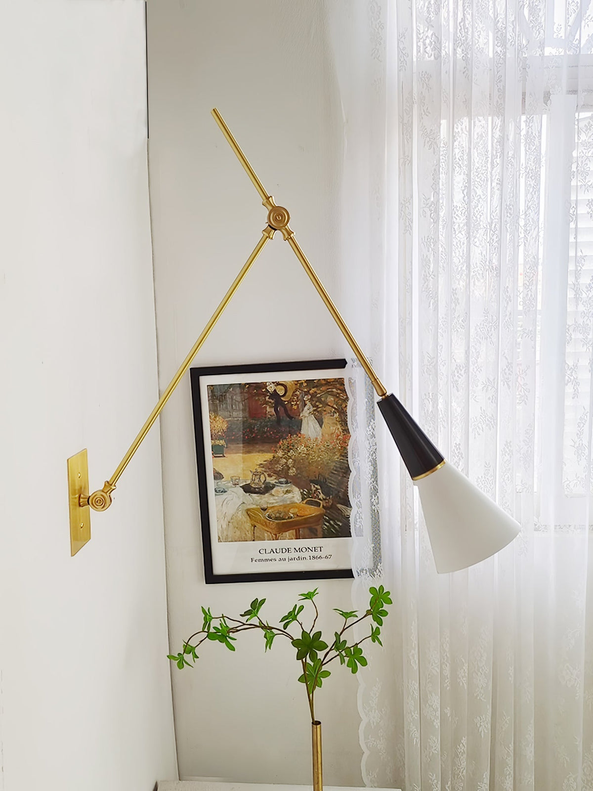 Isro aplique de pared vintage industrial de vidrio