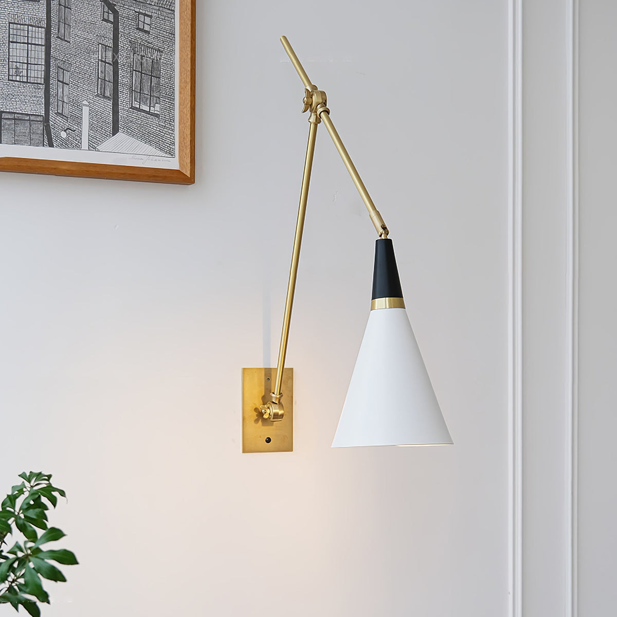 Isro aplique de pared vintage industrial de vidrio