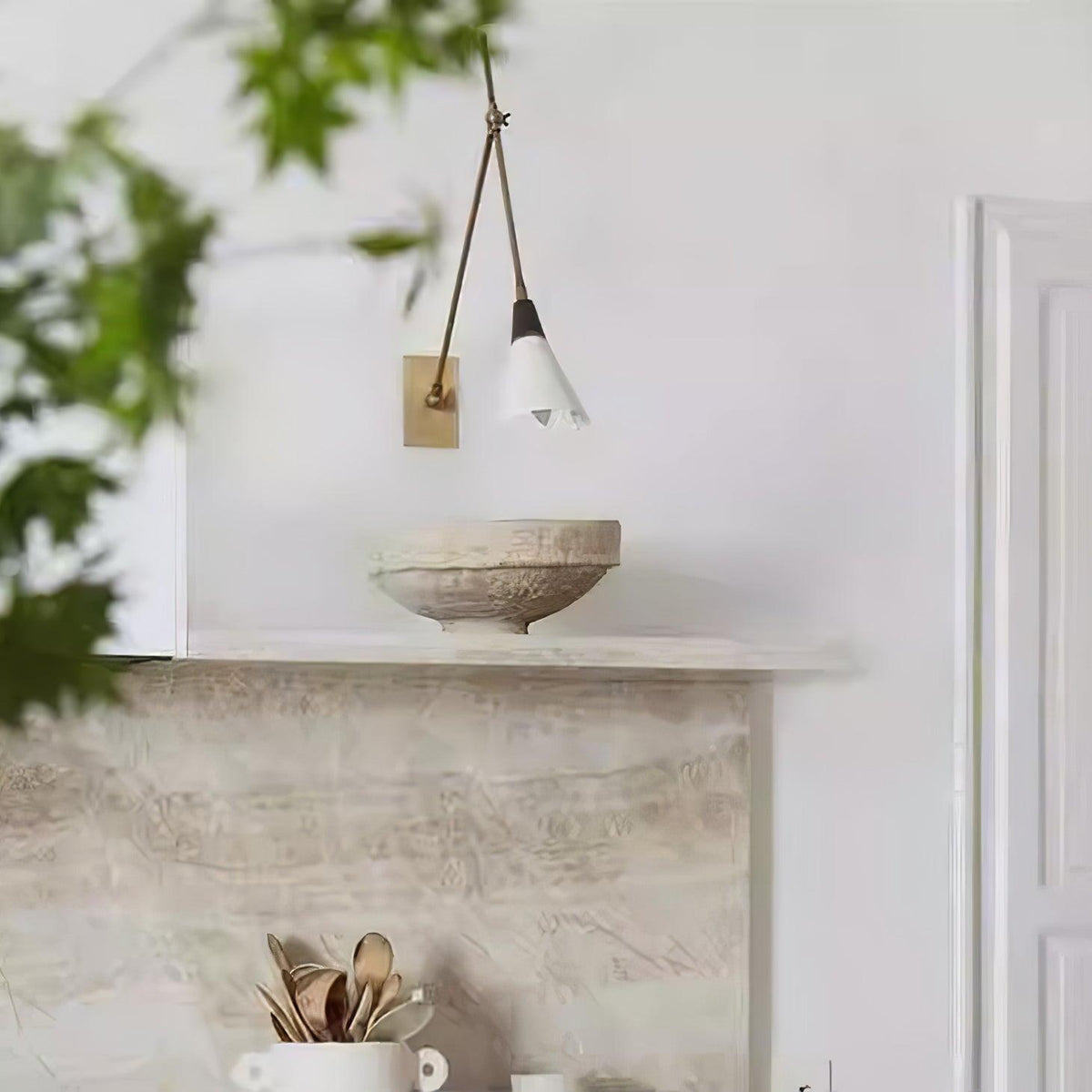 Isro aplique de pared vintage industrial de vidrio