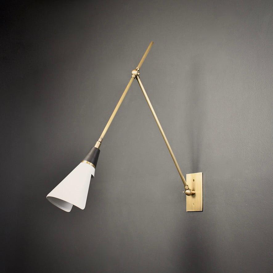 Isro aplique de pared vintage industrial de vidrio