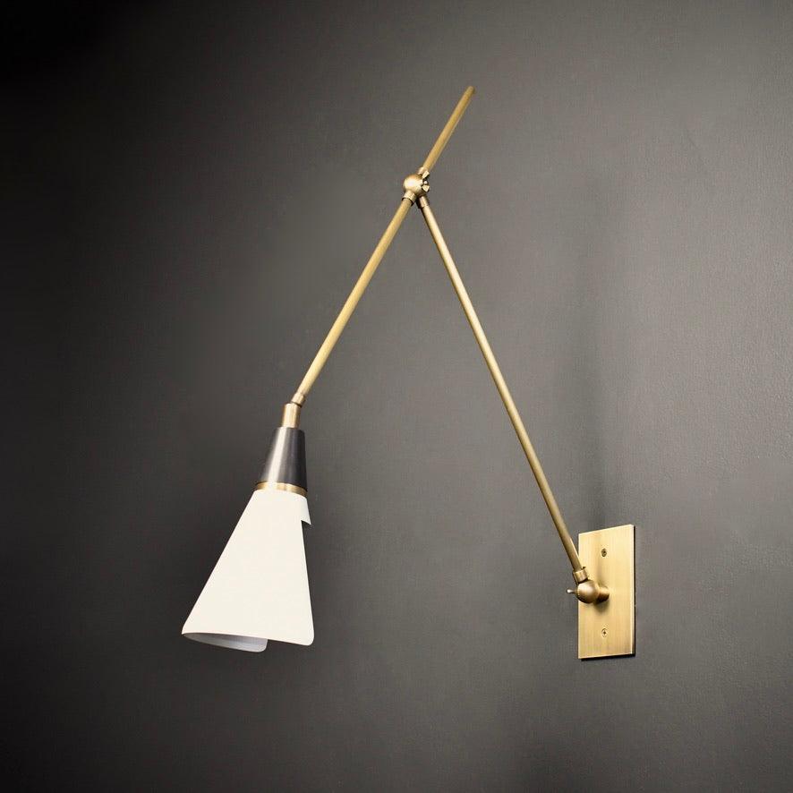 Isro aplique de pared vintage industrial de vidrio