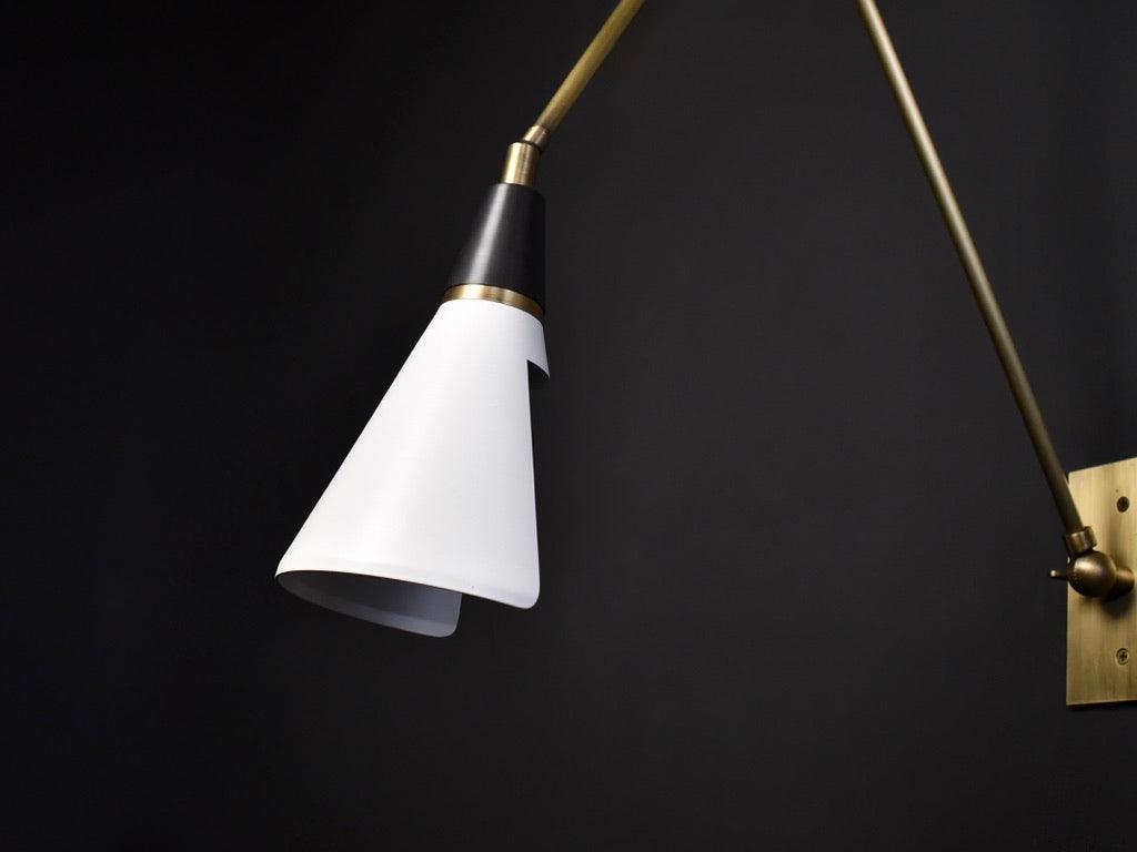 Isro aplique de pared vintage industrial de vidrio