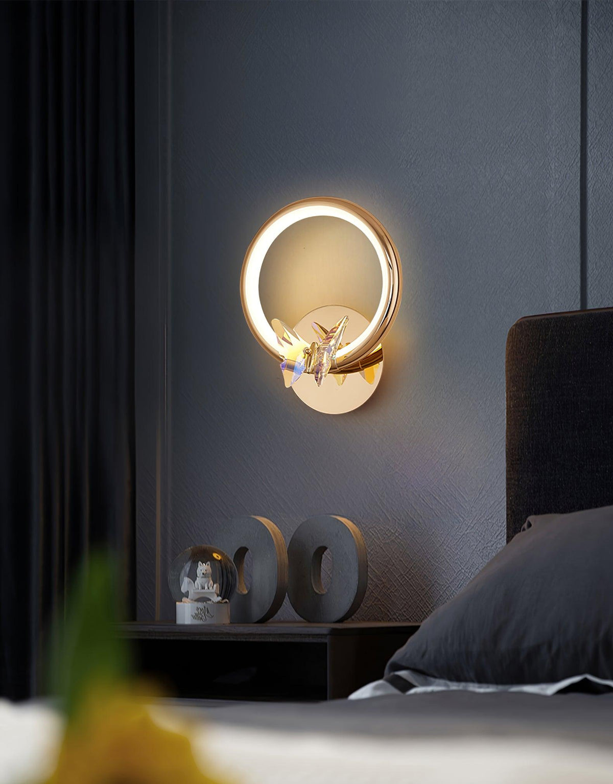 Ersoren aplique de pared Magic mariposa cristal