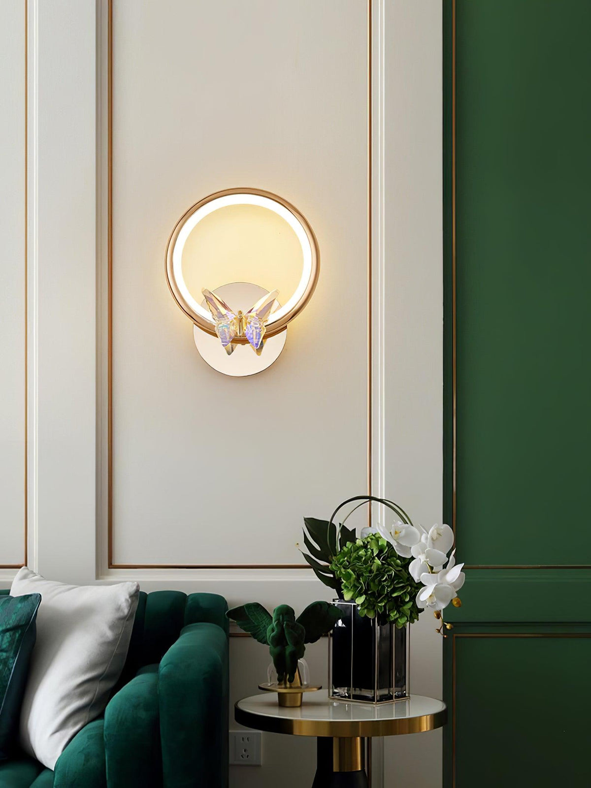 Ersoren aplique de pared Magic mariposa cristal