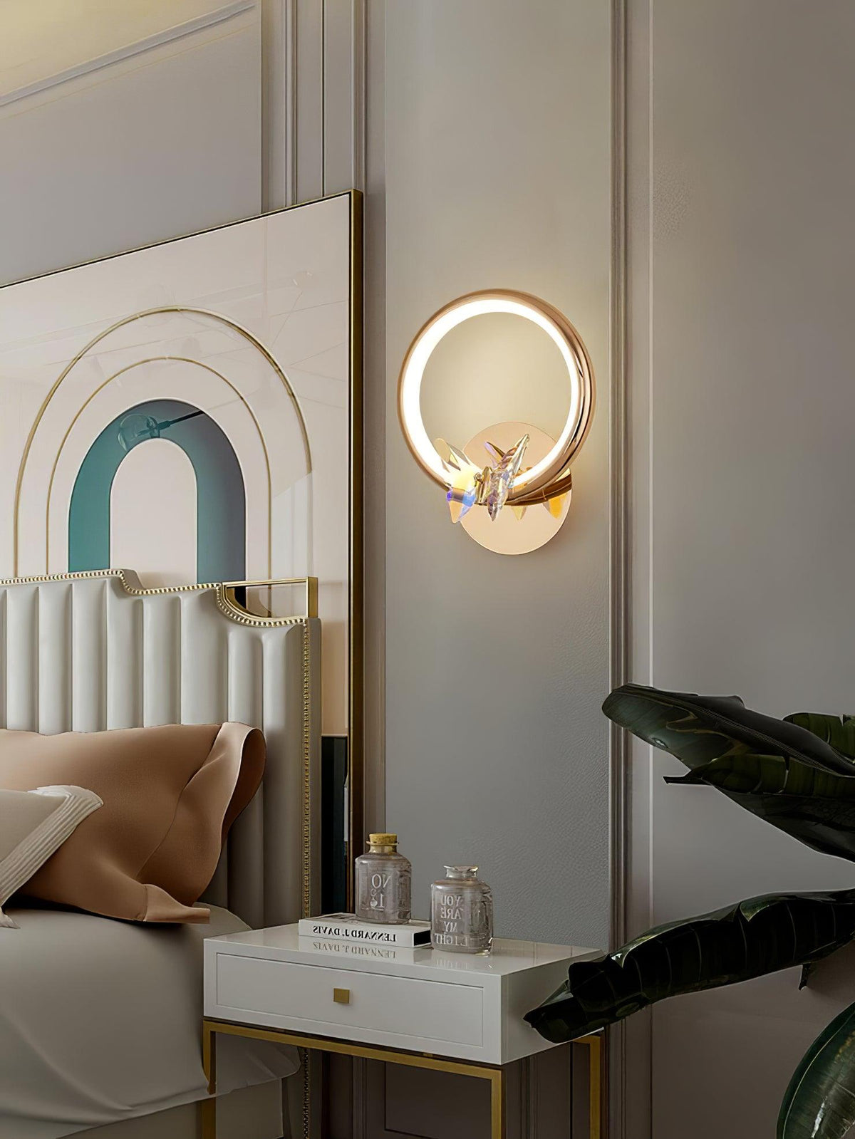 Ersoren aplique de pared Magic mariposa cristal
