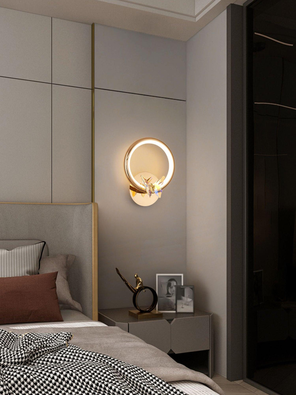 Ersoren aplique de pared Magic mariposa cristal