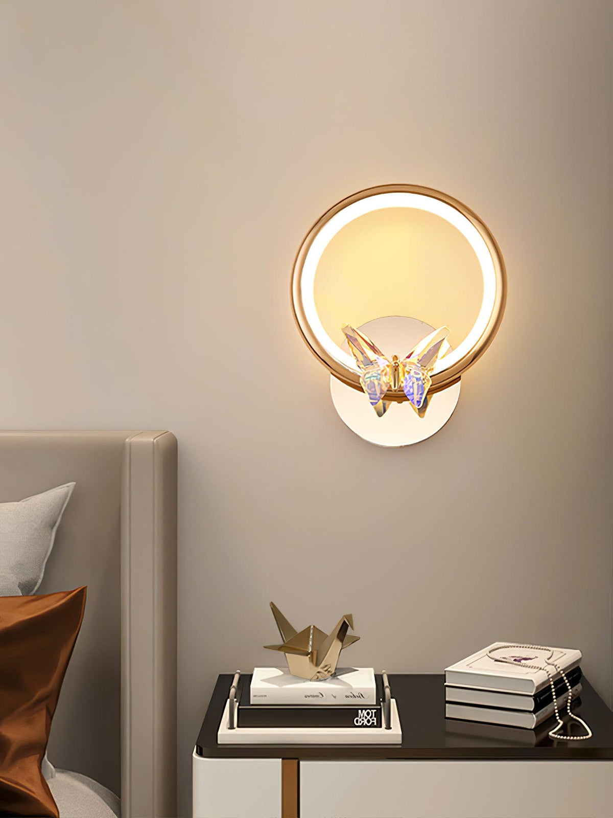 Ersoren aplique de pared Magic mariposa cristal