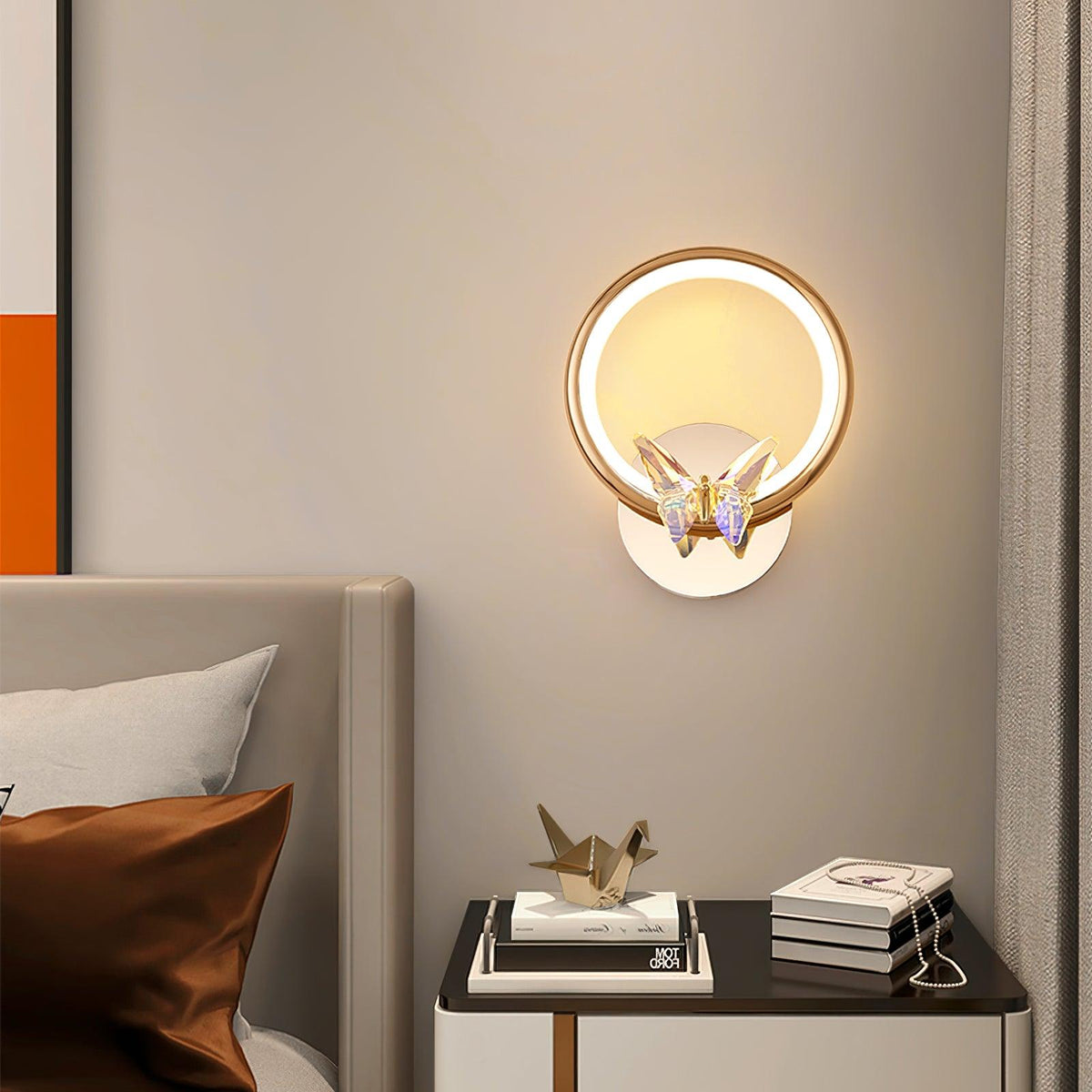 Ersoren aplique de pared Magic mariposa cristal