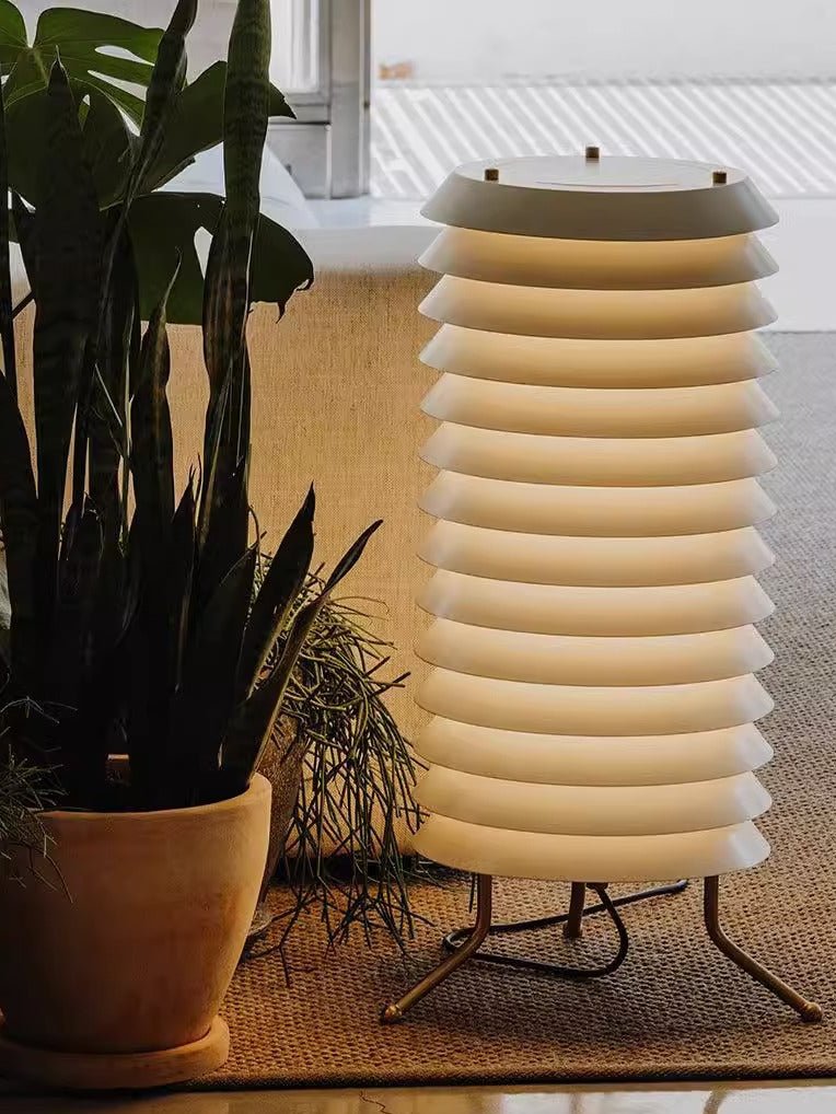 Orelelette lámpara de mesa Lattice escandinava