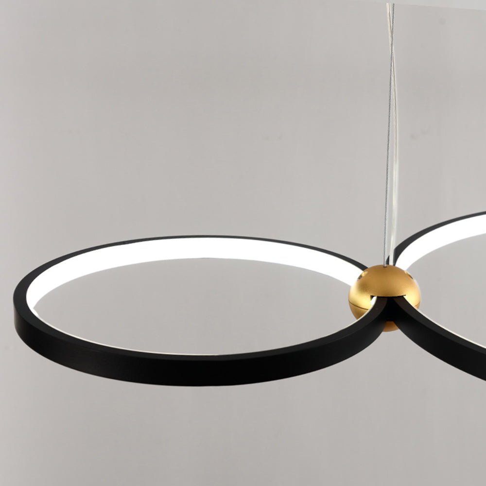 Arisha Minimalista Metal Anular Lámpara Colgante Negra