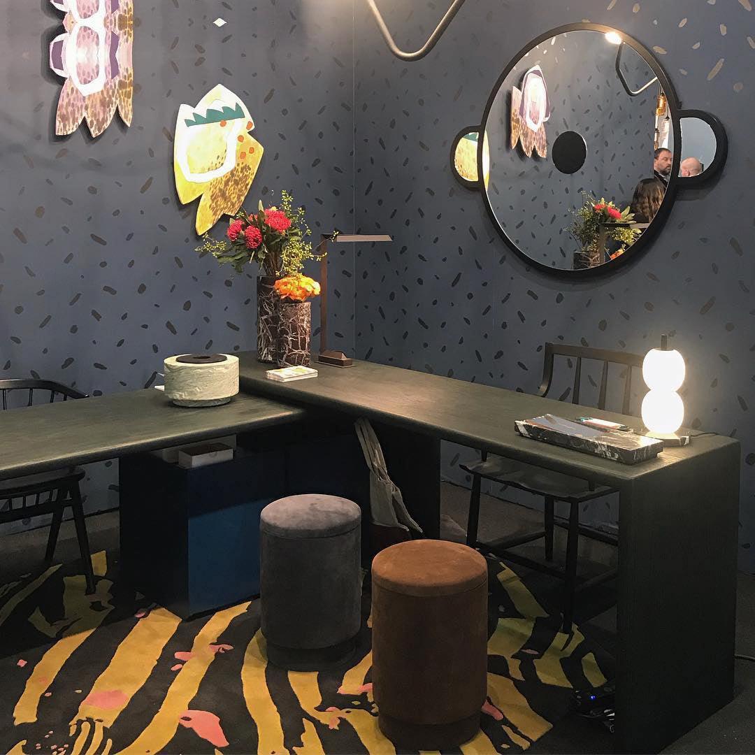 Olive lámpara de mesa moderna de mármol